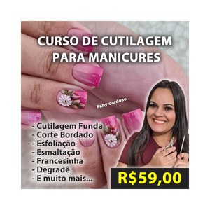 Curso de Especialização para Manicure certificado por Faby Cardoso
